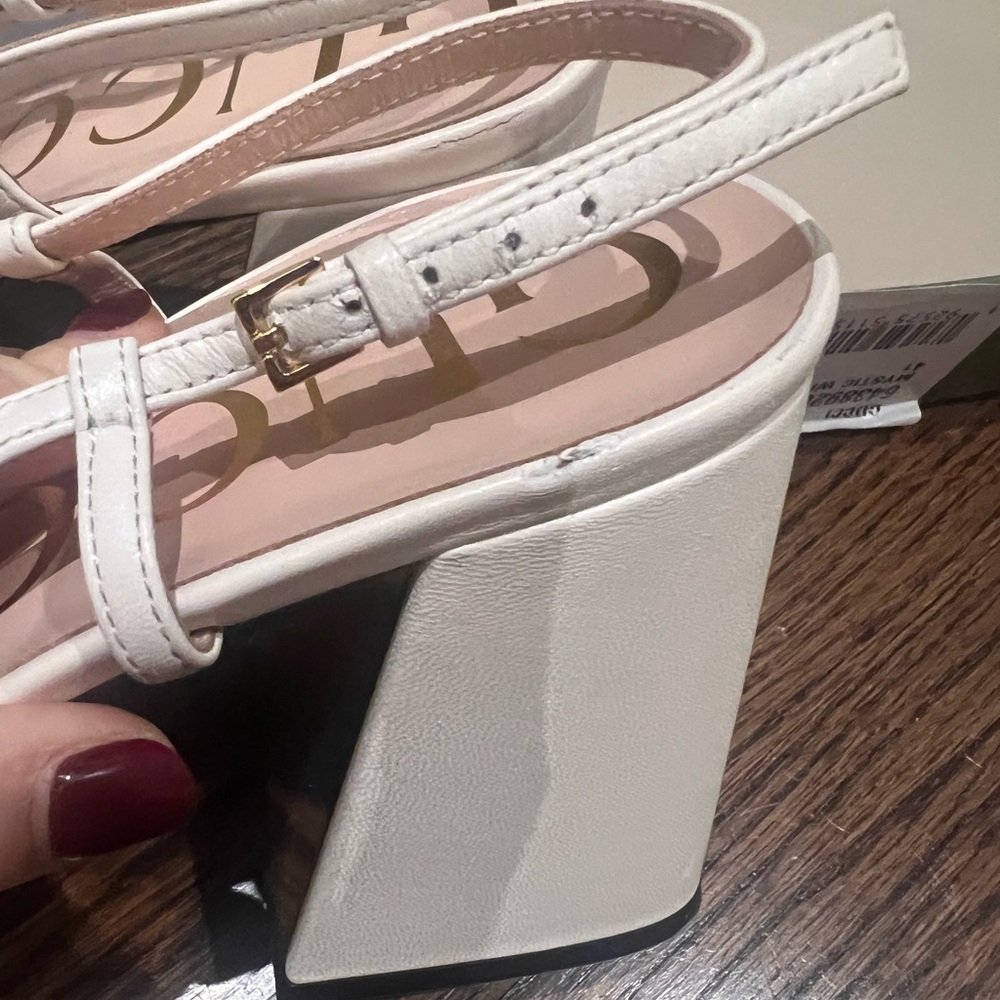 Gucci GG Slingback Horsebit Pumps Chunk Heel Heels Mystic White Leather Sz 41 - Picture 12 of 15